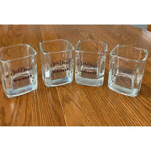 Jack Daniels Square Whiskey Glass Set Of 4